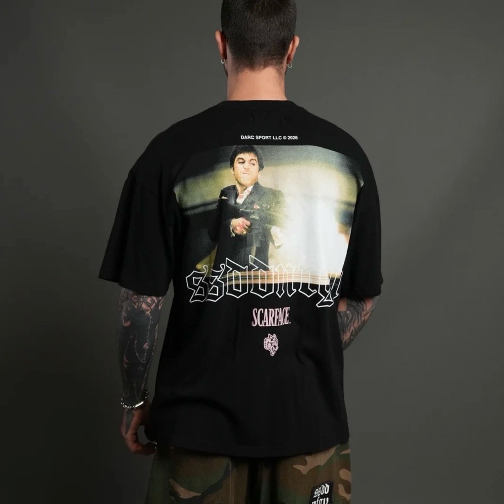 DARC SPORT SCARFACE  NO MERCY PREMIUM OVERSIZED TEE - SIZE XL